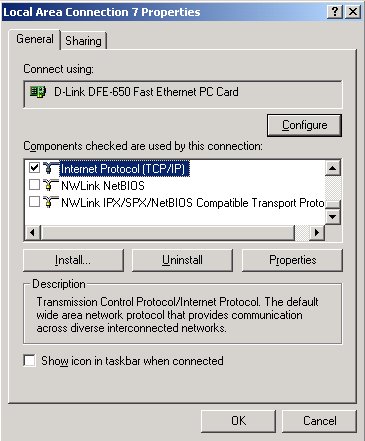 Win2K TCP/IP Properties