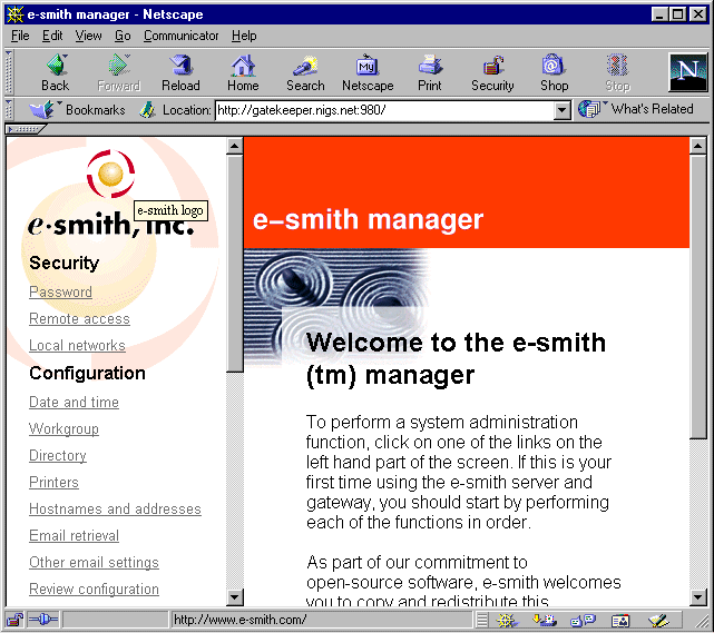 e-smith manger front page 1