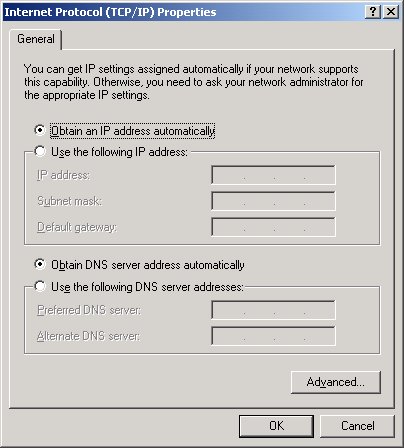 Win2k TCP/IP Properties